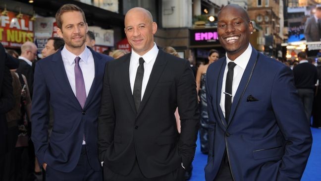 LONDON, ENGLAND - MAY 07: Actors Paul Walker, Vin Diesel and Tyrese Gibson attend the "Fast & Furious 6" World Premiere at The Empire, Leicester Square on May 7, 2013 in London, England. (Photo by Stuart C. Wilson/Getty Images for Universal Pictures)