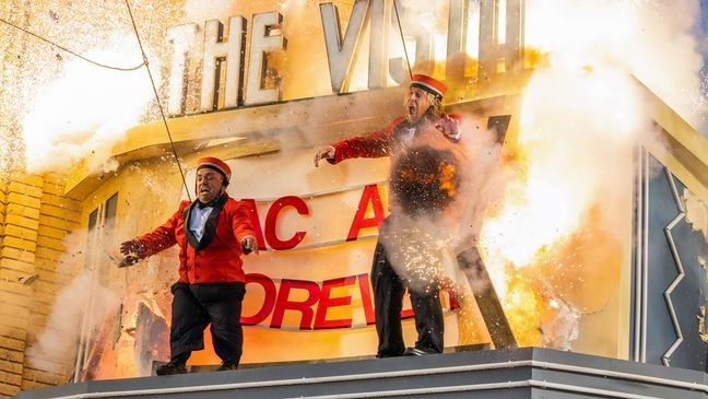 Pictured: Wee Man and Dave England in Jackass Forever from Paramount Pictures and MTV Entertainment Studios.