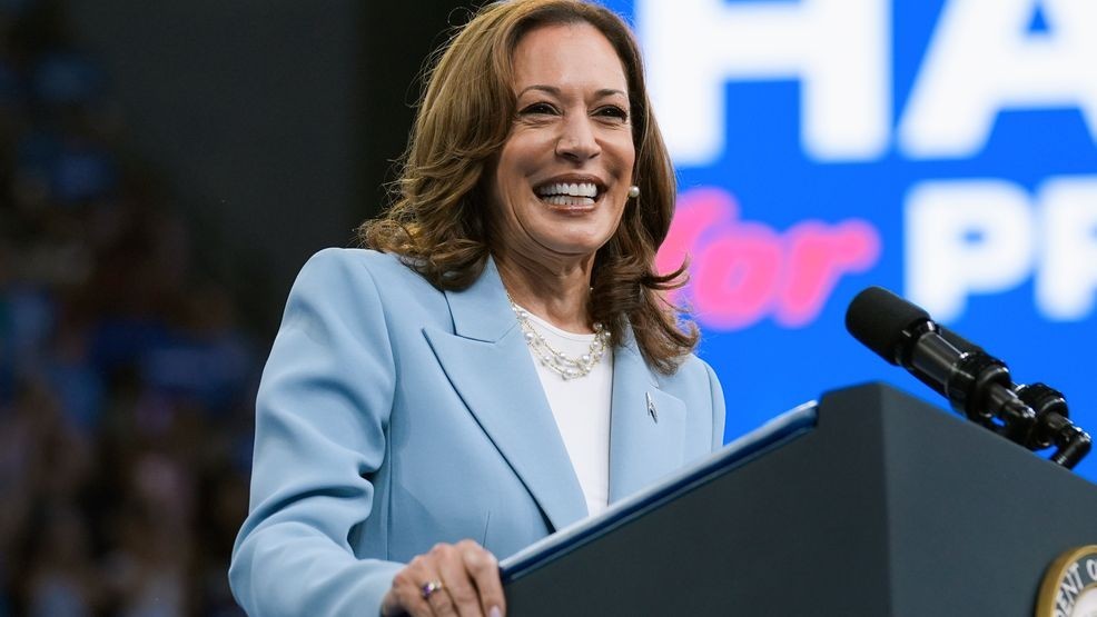 Vice President Kamala Harris speaks during a campaign rally, Tuesday, July 30, 2024, in Atlanta. (AP Photo/John Bazemore)