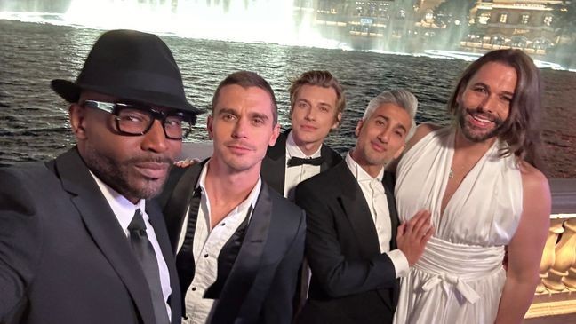 Queer Eye. (L to R) Karamo Brown, Antoni Porowski, Jeremiah Brent, Tan France, Jonathan Van Ness. Cr. Netflix © 2024