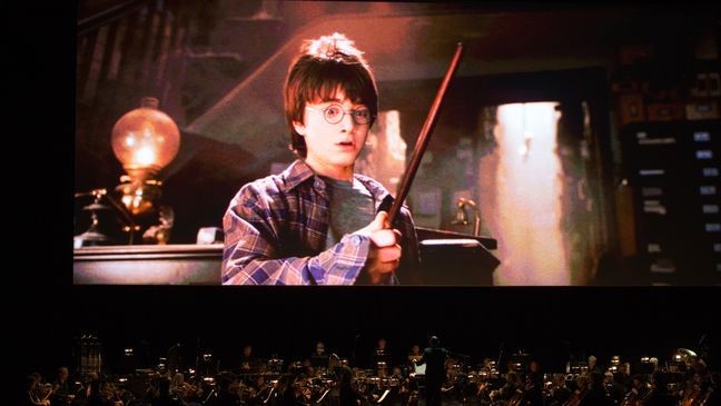 NEW YORK, NY - MARCH 31:  The movie Harry Potter And The Sorcerer's Stone is seen onscreen during the Harry Potter And The Sorcerer's Stone Concert at Radio City Music Hall on March 31, 2017 in New York City.  (Photo by J. Kempin/Getty Images)