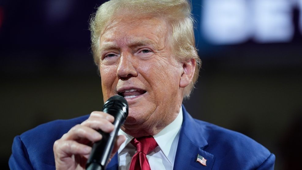 Republican presidential candidate former President Donald Trump speaks during a town hall event at the Dort Financial Center, Tuesday, Sept. 17, 2024, in Flint, Mich. (AP Photo/Evan Vucci)