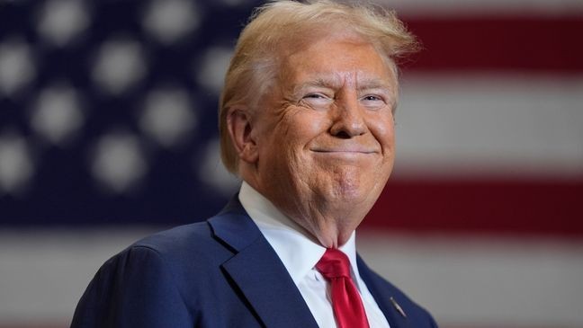 Republican presidential nominee former President Donald Trump speaks during a campaign event, Wednesday, Sept. 25, 2024, in Mint Hill, N.C. (AP Photo/Evan Vucci)