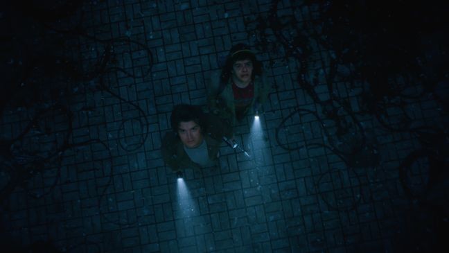STRANGER THINGS. (L to R) Joe Keery as Steve Harrington and Gaten Matarazzo as Dustin Henderson in STRANGER THINGS. Cr. Courtesy of Netflix ©{&nbsp;}2025