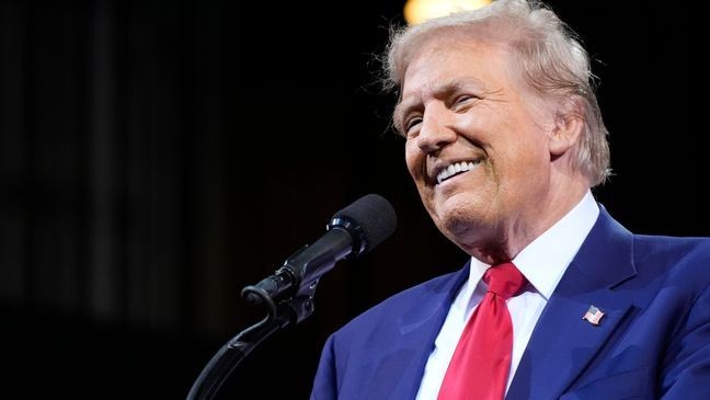 Republican presidential nominee former President Donald Trump speaks during a campaign event at the Linda Ronstadt Music Hall, Thursday, Sept.12, 2024, in Tucson, Ariz. (AP Photo/Alex Brandon)