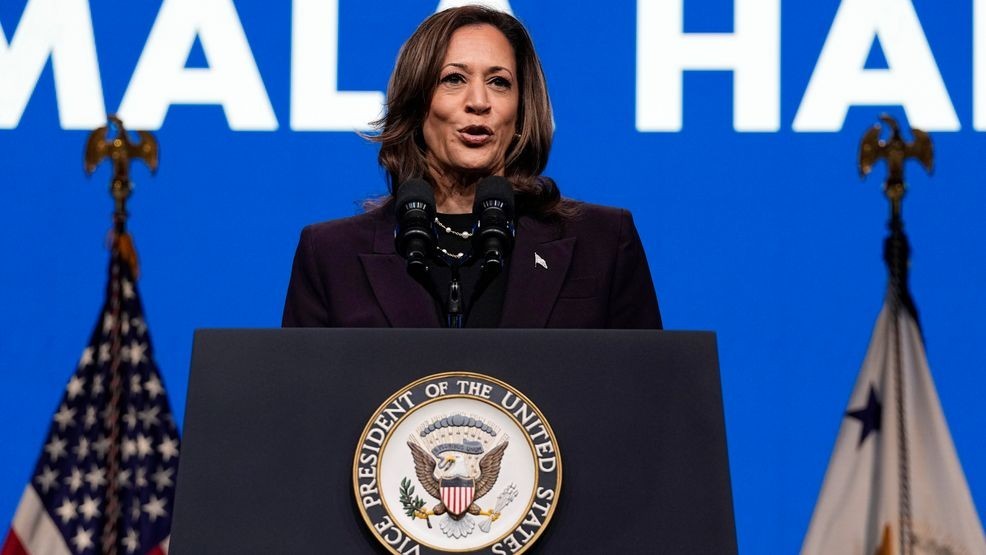 Vice President Kamala Harris speaks during the American Federation of Teachers' 88th national convention, Thursday, July 25, 2024, in Houston. (AP Photo/Tony Gutierrez)