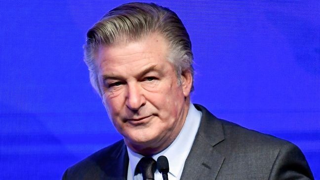 FILE - Alec Baldwin emcees the Robert F. Kennedy Human Rights Ripple of Hope Award Gala at New York Hilton Midtown on Dec. 9, 2021, in New York. A New Mexico judge is scheduled to consider at a Friday, June 21, 2024, hearing, whether to compel a movie set armorer to testify at actor Baldwin's involuntary manslaughter trial for the fatal shooting of a cinematographer during rehearsal for the Western movie âRust.â (Photo by Evan Agostini/Invision/AP, File)
