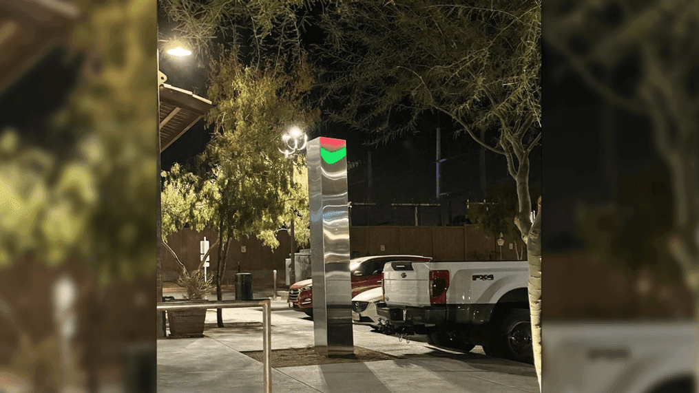 Pictures show a monolith has appeared at The Substation along Doniphan Dr.  and E. Sunset Rd. in El Paso's Upper Valley. (KFOX14/CBS4)