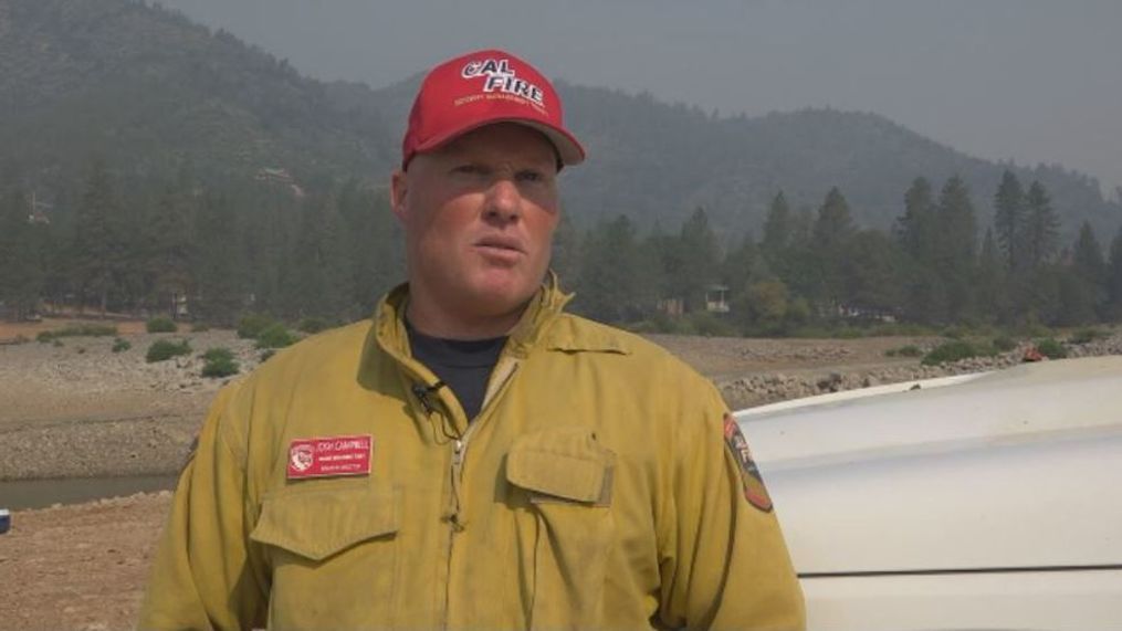 Cal Fire Battalion Chief, Josh Campbell, on the Carr Fire in Shasta County, July 2018.{&nbsp;}