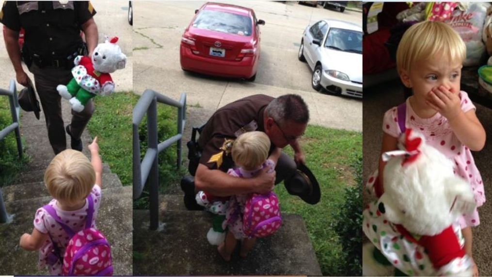 NKY officer makes 2-year-old's day with act of kindness (Brittany Crizer)