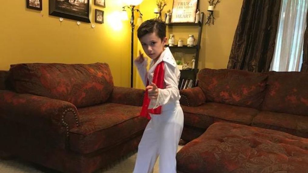 Trent Dillon, 7, of Wayne, W.Va., shows off his Elvis moves. (WCHS/WVAH)