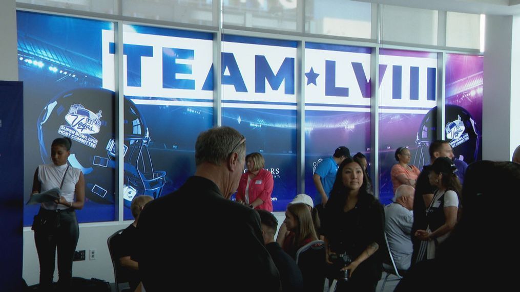 Super Bowl organizers and corporate sponsors mark the launch of Team LV, the host committee's volunteer program, on Friday, May 19, 2023. (KSNV)