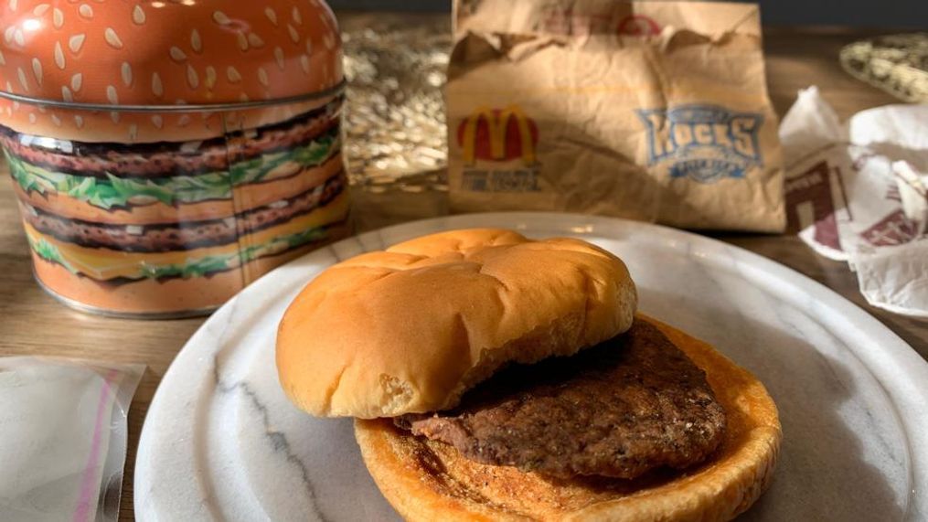 20-year-old McDonald's hamburger. (Photo: Adam Forgie, KUTV)