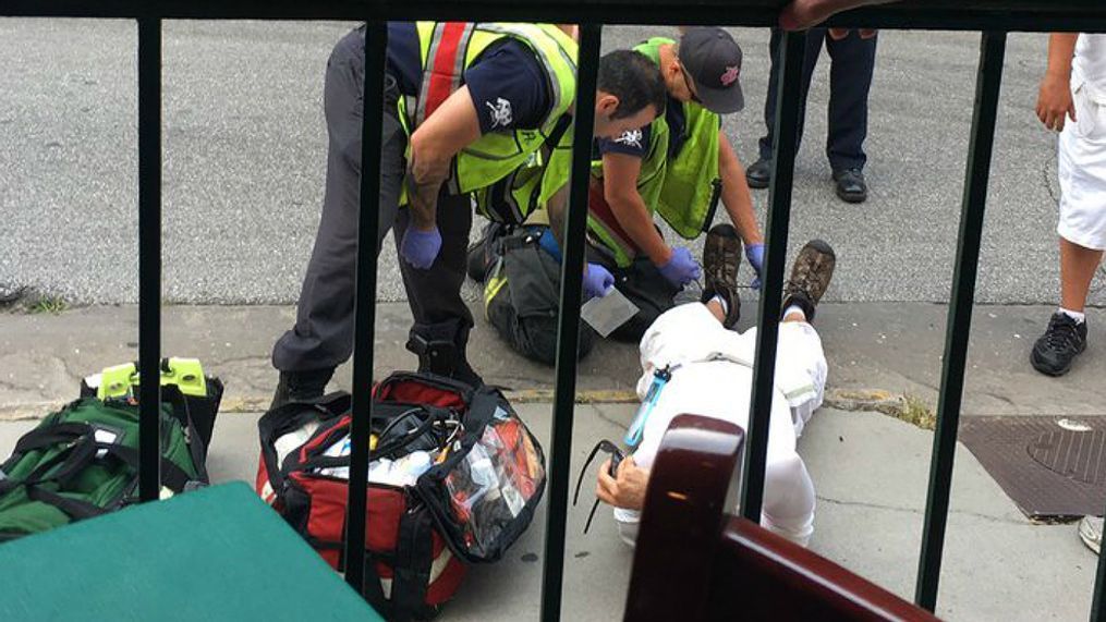 A carriage horse tour guide was injured after the horses were spooked Thursday during a tour. (Courtesy Shelby Salvador)