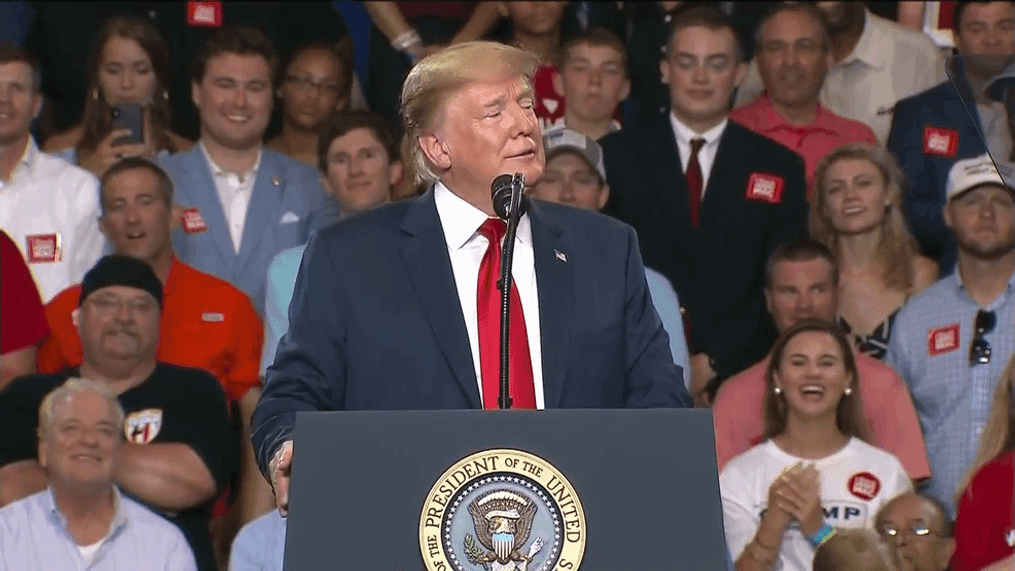 President Trump criticizes Jimmy Fallon, Jimmy Kimmel and Stephen Colbert during speech (Video and photo: CNN Newsource)