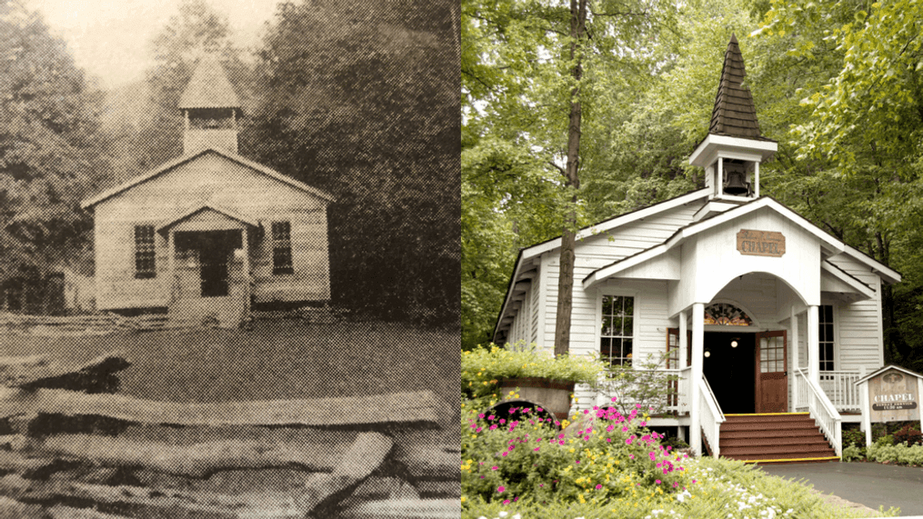 Robert F. Thomas Chapel built in 1973 for $35,000. (Dollywood photos){p}{/p}{p}{/p}