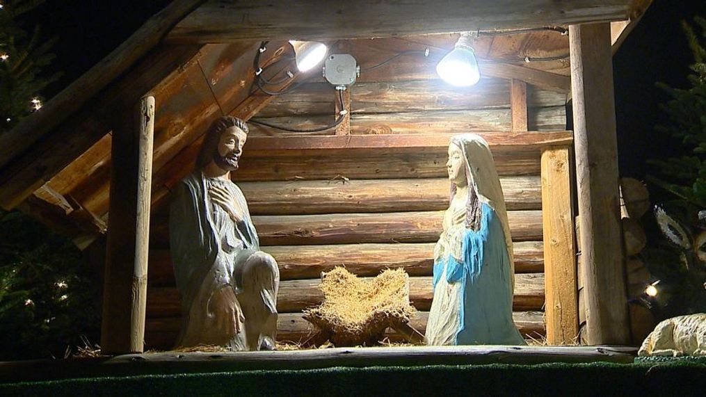 Nativity Scene at St. Patrick's Catholic Church in Menasha on November 11, 2017 (WLUK/Mike Moon){p}{/p}