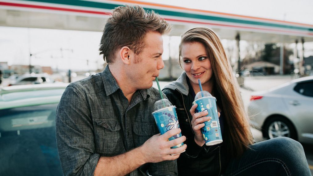 Slurpees have always played a key role in Shaleese White Strawn and Tyler Strawn's relationship. (Photo courtesy of  Cade Clark)