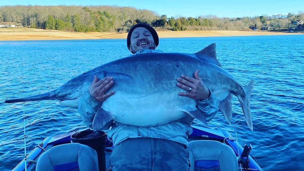 Tennessee man reels in monster catch. (Robert Livingston photo){p}{/p}