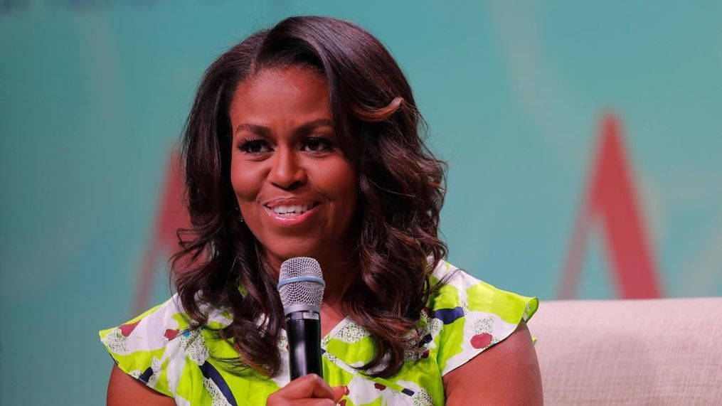 Former first lady Michelle Obama speaks at the American Library Association annual conference in New Orleans, Friday, June 22, 2018. (AP Photo/Gerald Herbert)