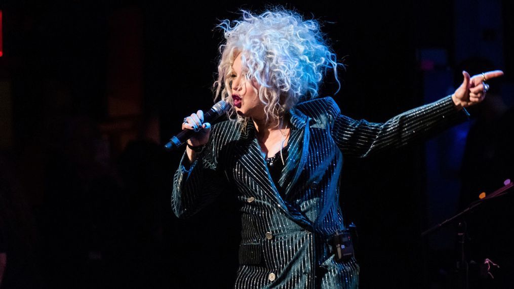FILE - In this Dec. 8, 2018 file photo, Cyndi Lauper performs at the 8th annual "Home for the Holidays" benefit concert at the Beacon Theatre in New York. (Photo by Charles Sykes/Invision/AP, File)
