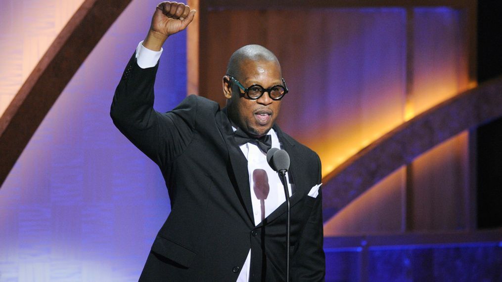 FILE - In this Jan. 16, 2010 file photo, media executive Andre Harrell speaks during the 2010 BET Hip Hop Honors in Washington. (AP Photo/Nick Wass)