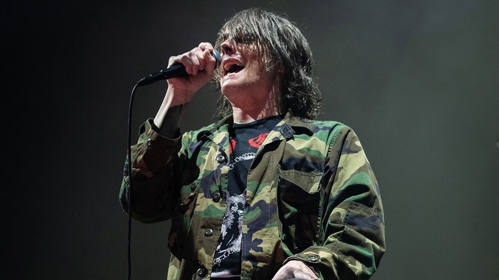 Gerard Way of My Chemical Romance performs at the Moda Center in Portland, Ore. (Photo by Tristan Fortsch for KATU)