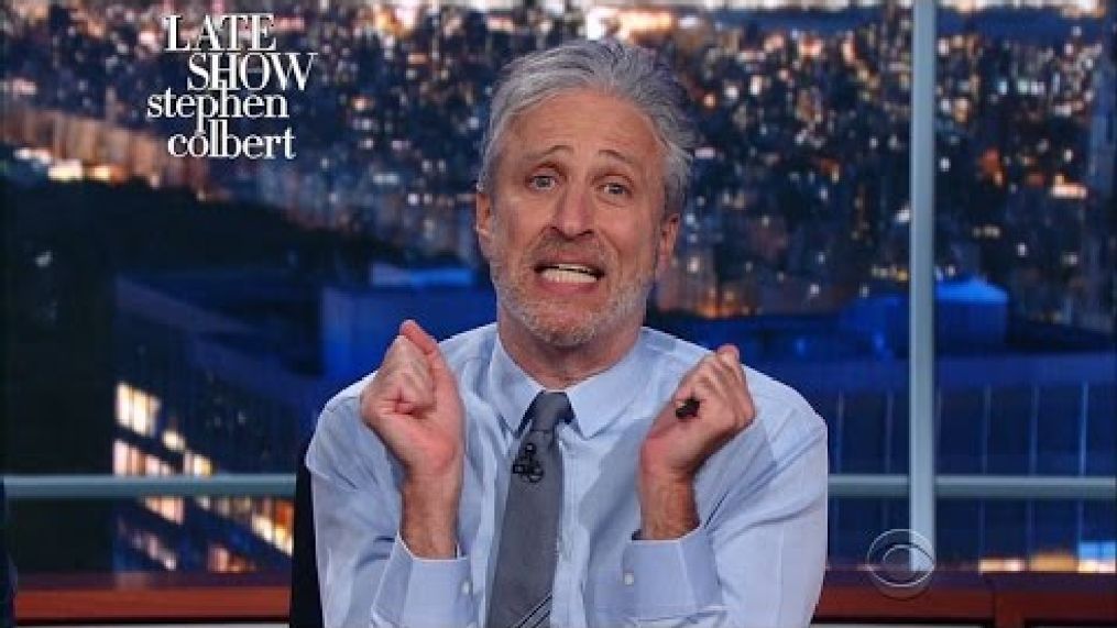 Jon Stewart appeared on "The Late Show with Stephen Colbert" on Monday Feb, 27, 2017. (YouTube)