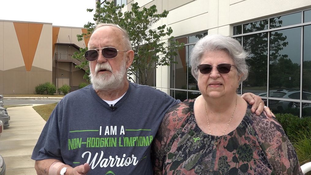 Larry Koppe celebrated his 100th treatment for cancer over a decade battle with friends, family and the community. (Caroline Patrickis)