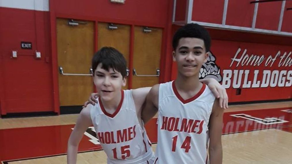 A local boy with a disability got to play in the last home game of the season for a Covington middle school's basketball team. (Photo Courtesy: Jeanette Robinson)