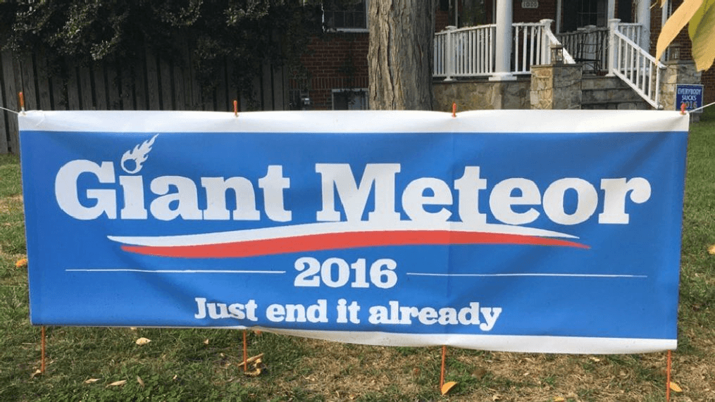 Who's voting for the Giant Meteor this election? (WJLA)