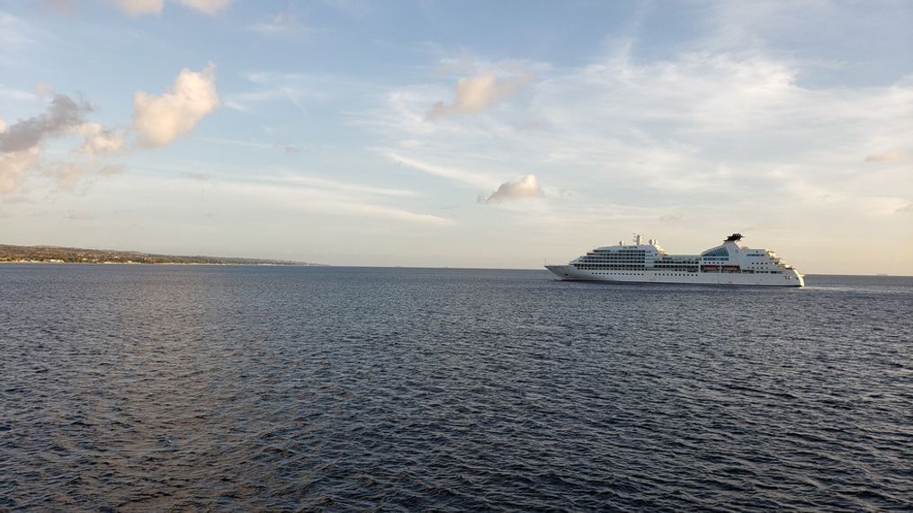 Ryan Driscoll is now home after finally disembarking Carnival cruise line’s Seabourn Odyssey docked off the port of Bridgetown, Barbados since March. (Ryan Driscoll)