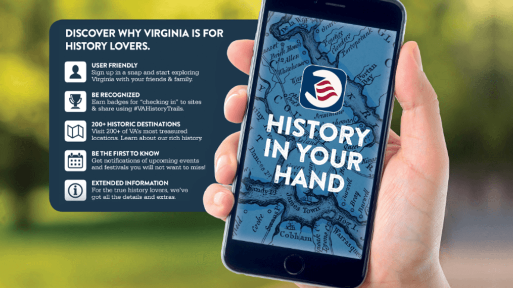 The new Virginia History Trails app allows you to explore 400 years of history (americanevolution.com).