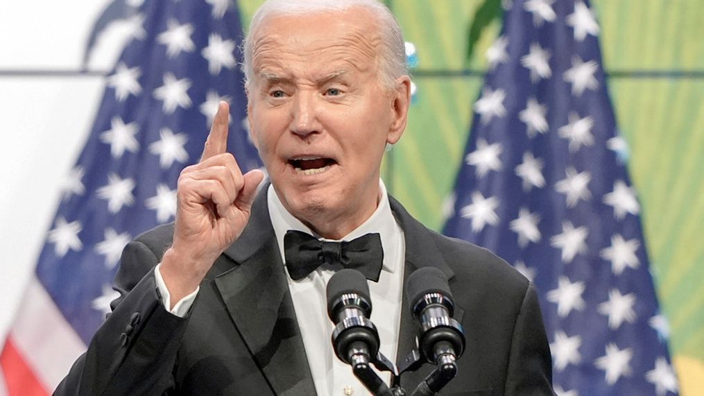 President Joe Biden speaks at the Asian Pacific American Institute for Congressional Studies' 30th annual gala, Tuesday, May 14, 2024, in Washington. (AP Photo/Mariam Zuhaib)