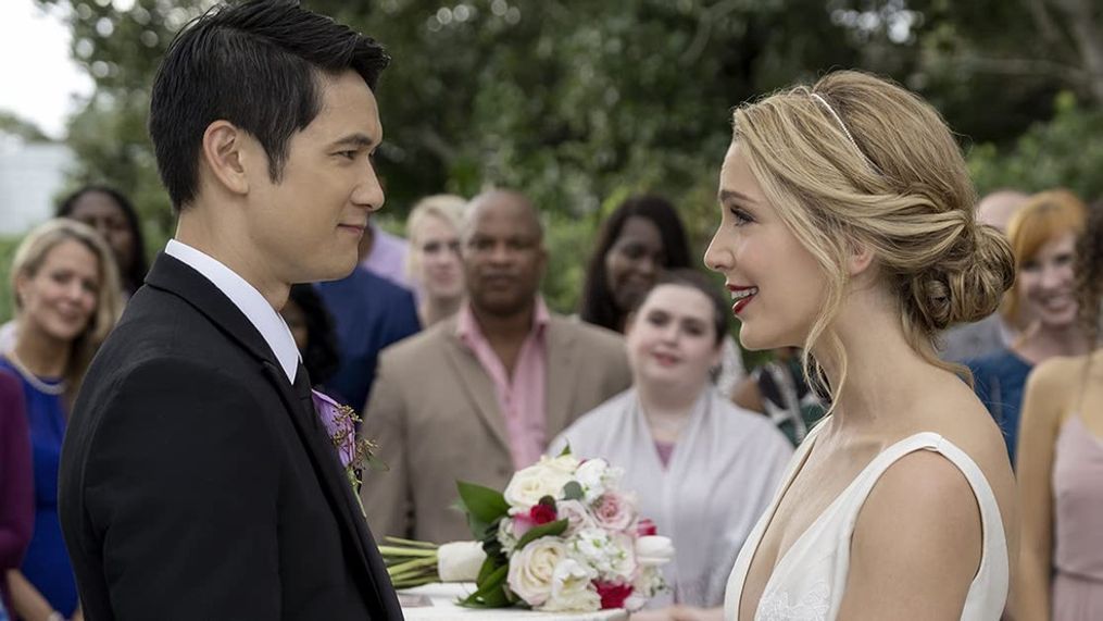 Jessica Rothe and Harry Shum Jr. star the romantic drama "All My Life" (Photo: Universal)