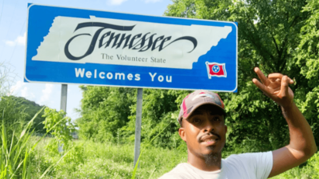 A man on a mission to mow lawns -- free of charge -- in all 50 states is stopping in Nashville on Wednesday. (Courtesy Rodney Smith Jr.)