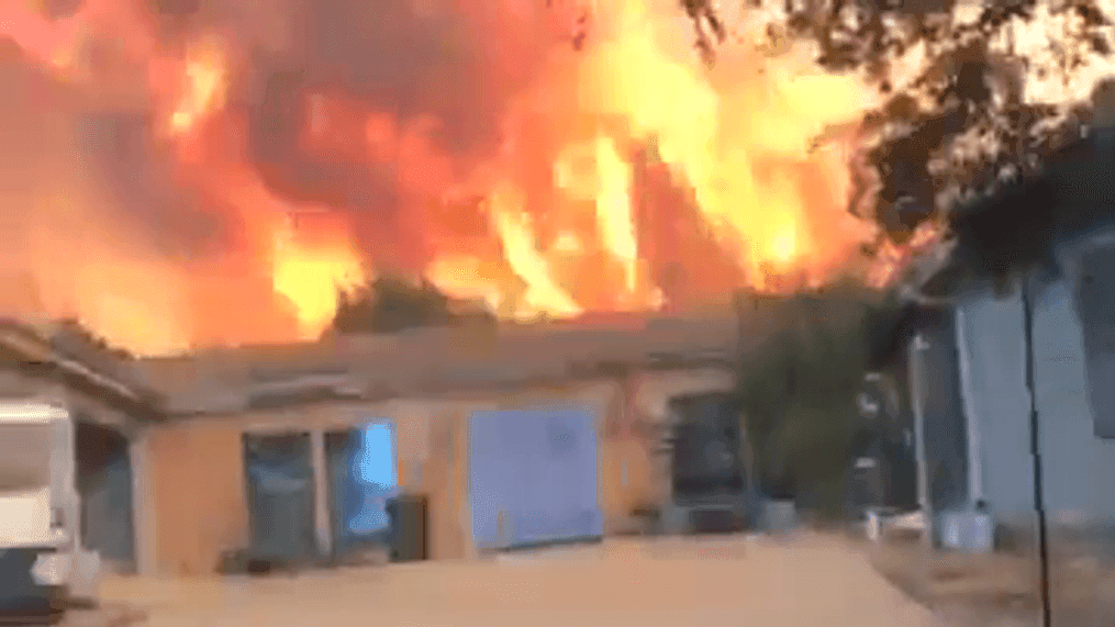 One home next door to this one was destroyed by fire in Llano County (Photo/video courtesy: Sumer Thole)