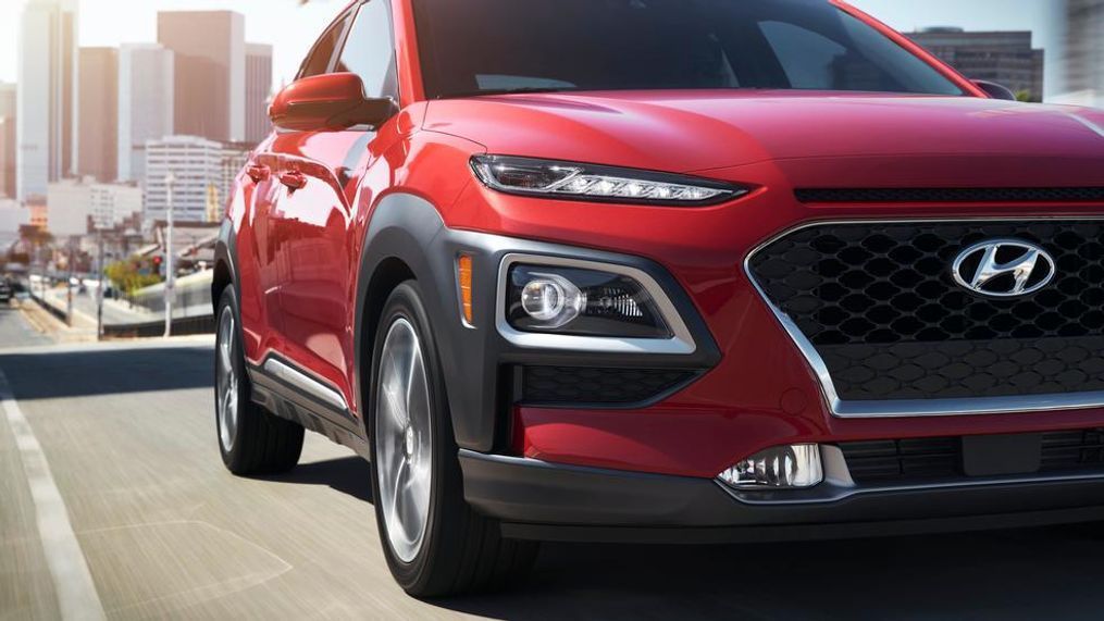 The Insurance Institute for Highway Safety said the Hyundai Kona is equipped with "Poor" halogen headlights in SE and SEL trims, but the LED headlights that are included with the Ultimate and Limited trims rated "Good." (Image courtesy of Hyundai Motor America)