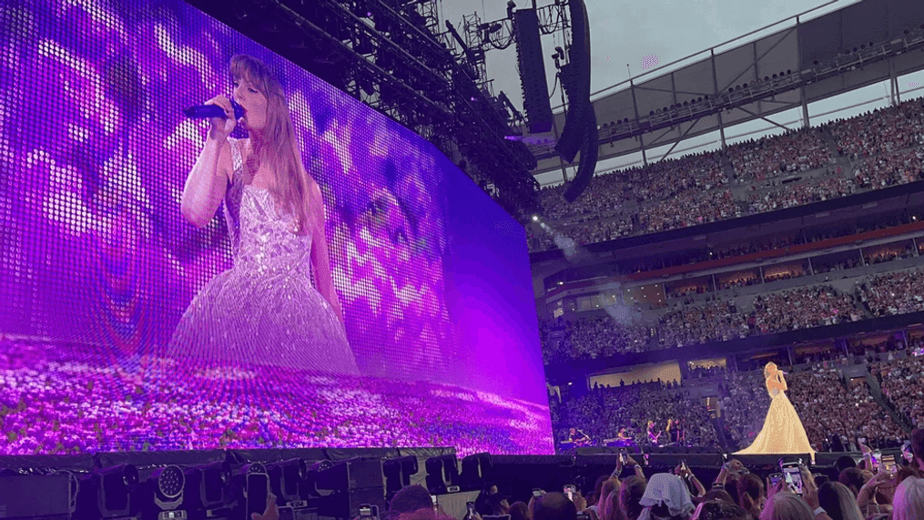 Taylor Swift performs at Cincinnati's Paycor Stadium as part of the "Era's Tour." (WKRC)