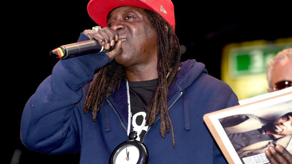 Flavor Flav, rapper, musician, celebrity accepts a Las Vegas Black Image Magazine award for his friend Teddy Riley, music producer and entertainer during the 16th Annual Taste and Sounds of Soul Festival at Fremont Street Experience in downtown Las Vegas. Saturday, February 25, 2017.  [Glenn Pinkerton/Las Vegas News Bureau]