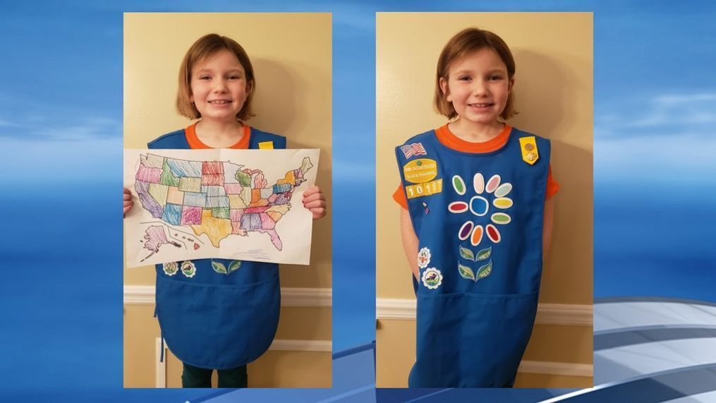 {p}The Girl Scouts of Black Diamond Council says first-grader Rory Clark, 7, of Morgantown, set a goal to sell cookies to all 50 states in the U.S. and already has met that goal. (Photo:{&nbsp;}Becca Fint-Clark){/p}