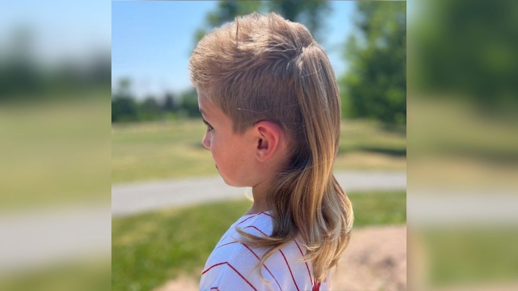 Rory Ehrlich aka "Cheddar Wiz" won first place in the 2023 Kids Mullet Championships. (USA Mullet Championships)