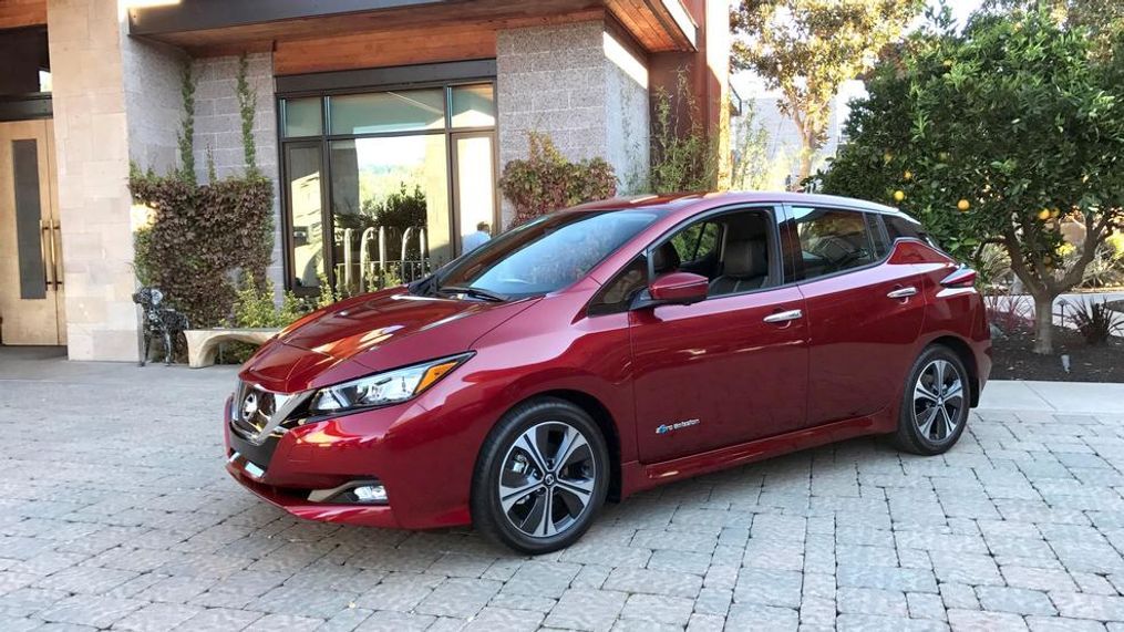 The NHTSA says that automakers will need to fit "alert sounds" to vehicles such as the 2018 Nissan Leaf operating under nearly silent electric power when they drive at speeds of around 18 mph or slower. (Sinclair Broadcast Group / Jill Ciminillo){p}{/p}