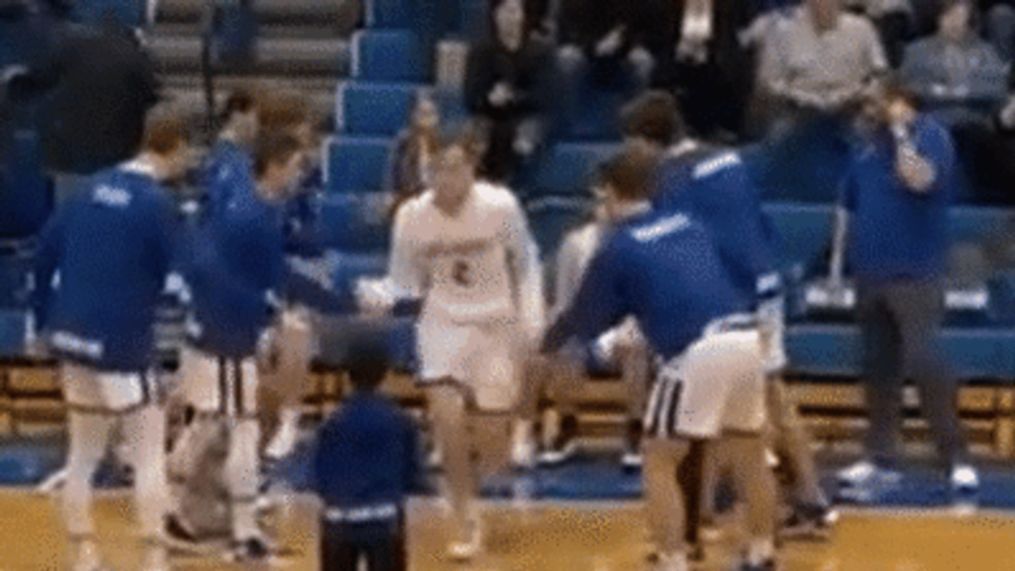 8-Year-Old Impresses With Pregame Handshakes at High School Basketball Game in Michigan (Tracy Funk via Storyful)