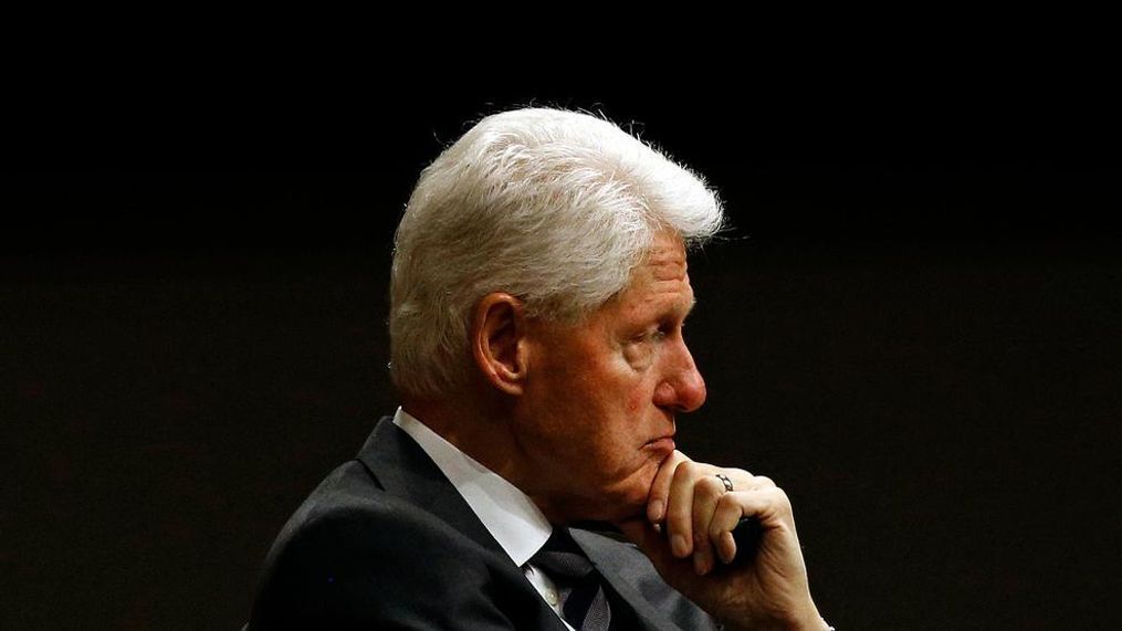 FILE - In this Monday, Oct. 30, 2017, file photo, former President Bill Clinton listens during a panel discussion in Baltimore.{&nbsp;} (AP Photo/Patrick Semansky, File)