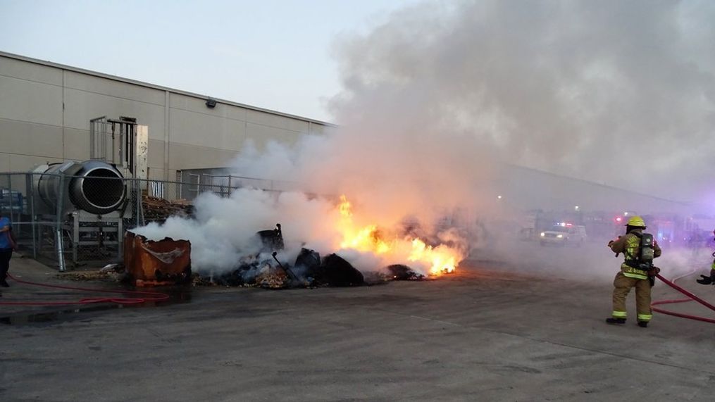 AFD says two separate times, boxes of tortilla chips spontaneously ignited in East Austin, Texas. (Austin Fire Department field training officers)