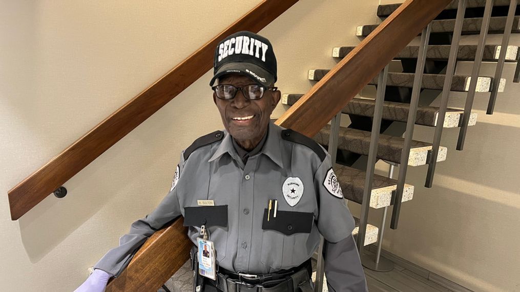 Henry Sulton, 96, is receiving radiation for lung and colon cancer, but he still drives himself to work as a security guard, five days a week. (Courtesy/Kimberlei Davis)