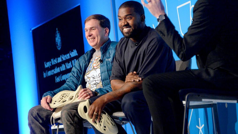 FILE – Steven Smith and Kanye West speak on stage at the "Kanye West and Steven Smith in Conversation with Mark Wilson" at the on November 07, 2019 in New York City. (Photo by Brad Barket/Getty Images for Fast Company)