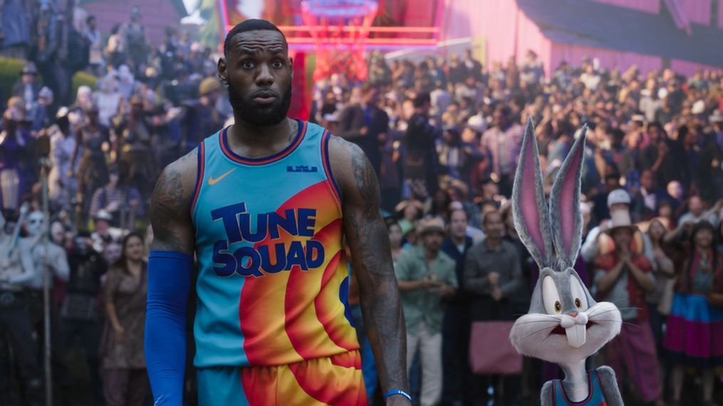 (L-R) LEBRON JAMES and BUGS BUNNY in Warner Bros. Pictures’ animated/live-action adventure “SPACE JAM: A NEW LEGACY,” a Warner Bros. Pictures release.