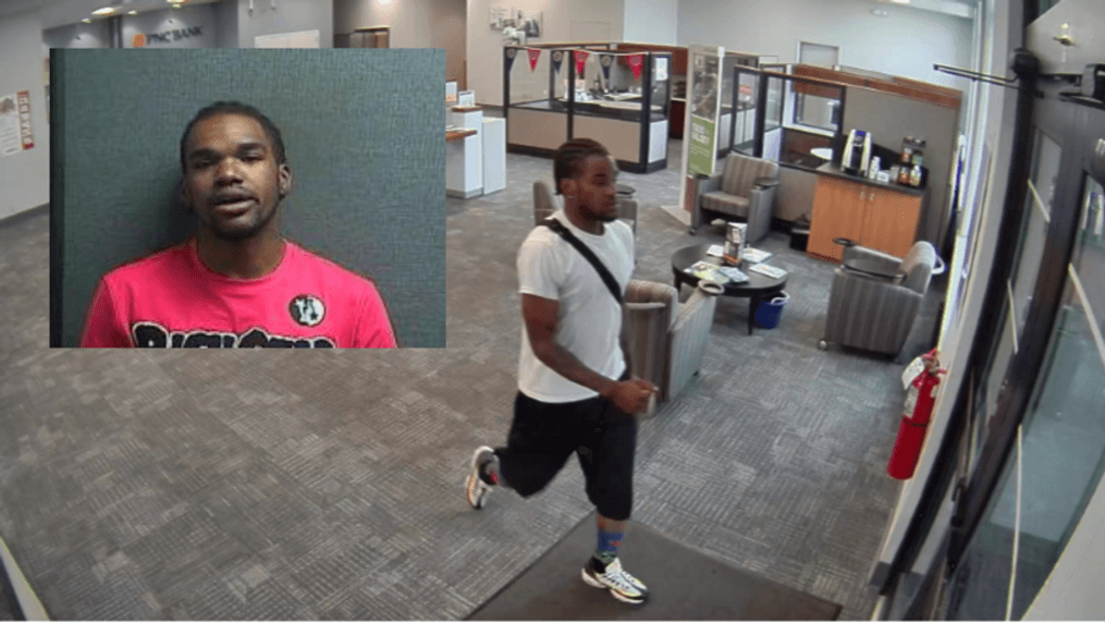 Jermaine Clark is accused of robbing six banks, including one in Mason Wednesday. He and Steven Smith were arrested after a chase and a crash in Florence (MPD/BCSO)